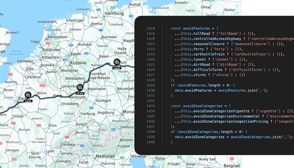 HERE Routing API vs Google Route API