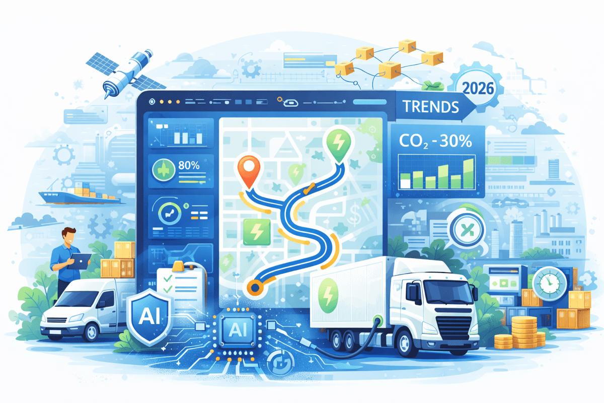 Logistics trends 2026 with AI, fleet optimization, and location data