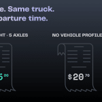 Toll cost comparison on one Illinois lane: $20.70 returned without a vehicle profile versus $55.00 with height, weight and five axles specified